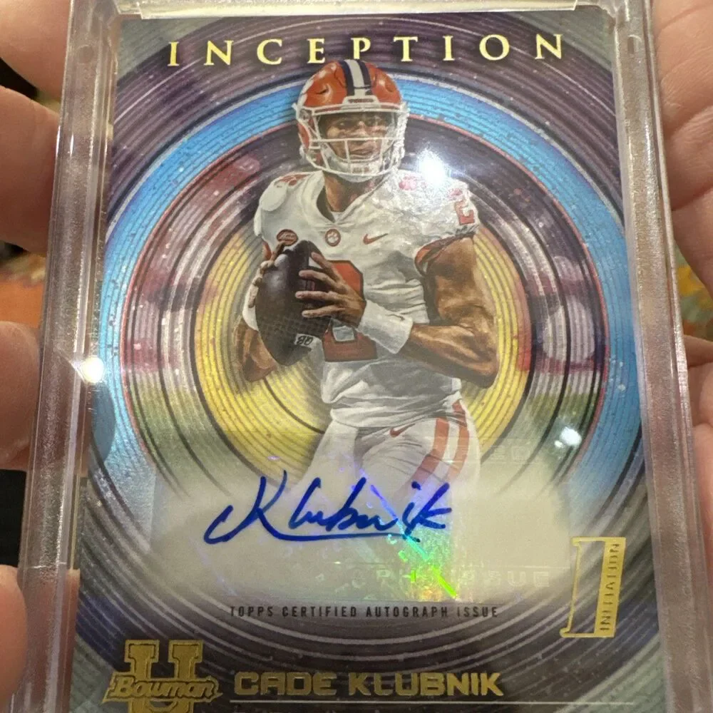 Cade Klubnik 1st 2022-23 Bowman Inception University Auto #BIA-CK Clemson